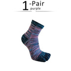 Men's Toe Socks — Breathable Moisture - Wicking Sport Socks (5 Pairs red ) - | Zavonix