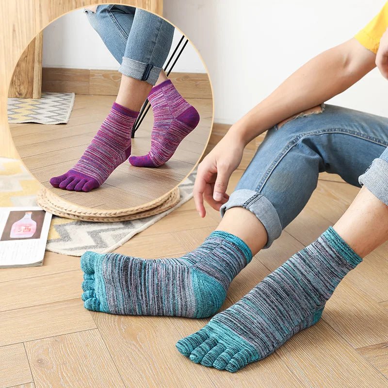 Men's Toe Socks — Breathable Moisture - Wicking Sport Socks (PURPLE ) - | Zavonix
