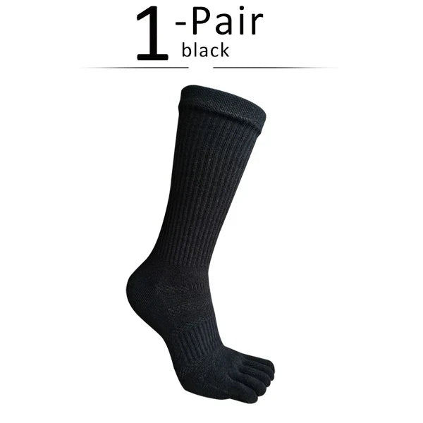 Men's Toe Socks — Breathable Sports Socks with Zero Friction Design (black grey EU39 - 44) - | Zavonix