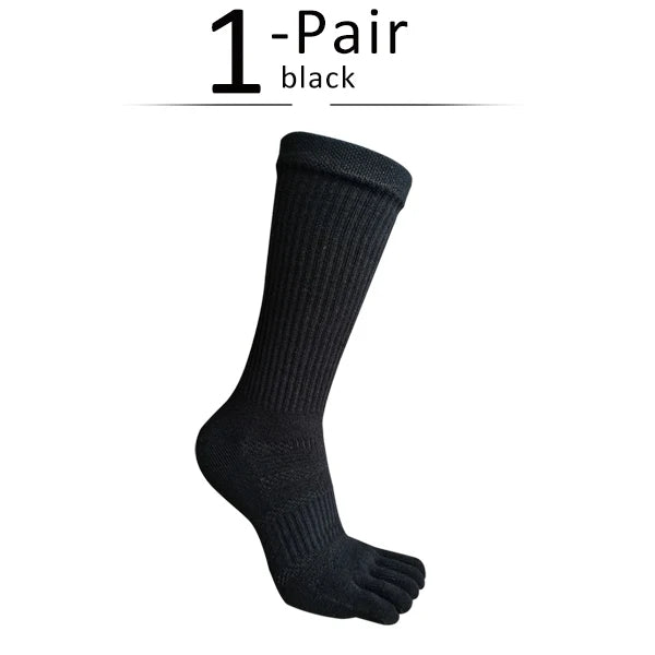 Men's Toe Socks — Breathable Sports Socks with Zero Friction Design (black EU39 - 44) - | Zavonix