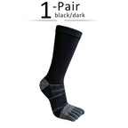 Men's Toe Socks — Breathable Sports Socks with Zero Friction Design (black grey EU39 - 44) - | Zavonix