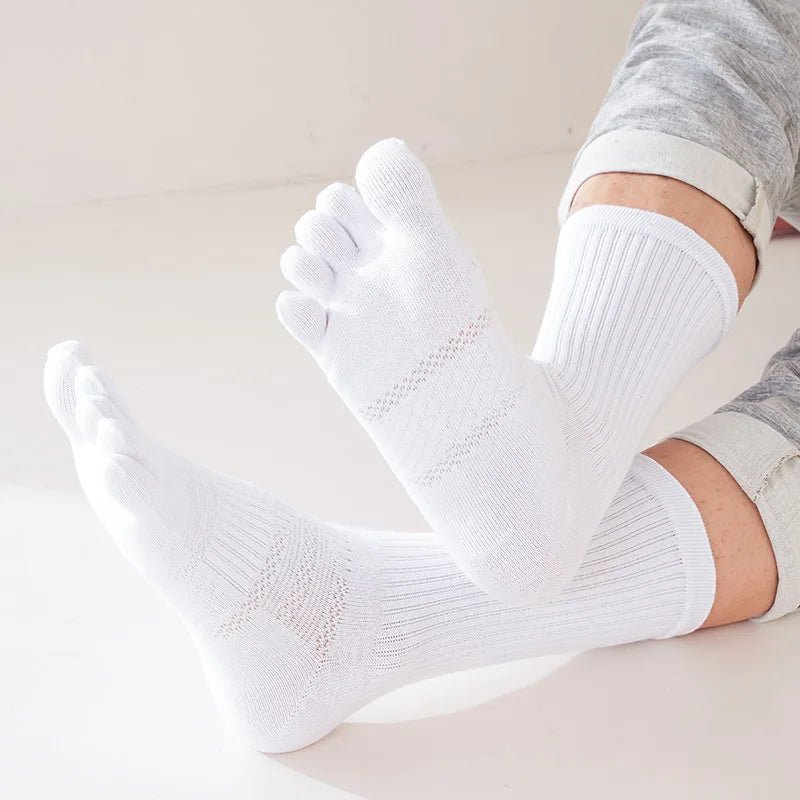 Men's Toe Socks — Breathable Sports Socks with Zero Friction Design (Navy Blue EU39 - 44) - | Zavonix