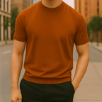 Merino Cashmere Shirt (Dark Orange XS) - | Zavonix