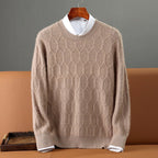 Merlinco — Merino Wool and Mink Cable Knit Sweater for Warmth (Pink S) - | Zavonix