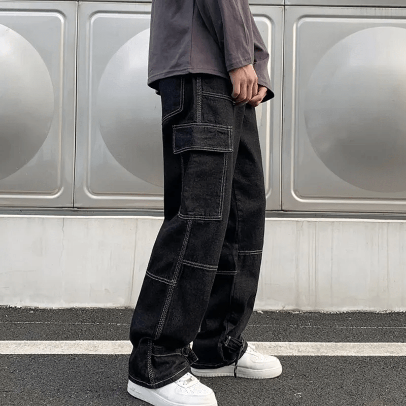 MetroStride Cargo Jeans (Black 2XS) - | Zavonix