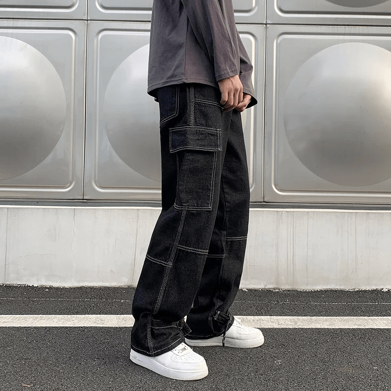 MetroStride Cargo Jeans (Black 2XS) - | Zavonix