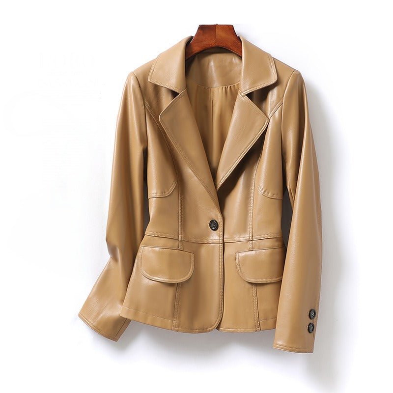 MIKA™ SHEARLING LEATHER JACKET (Camel XS) - | Zavonix