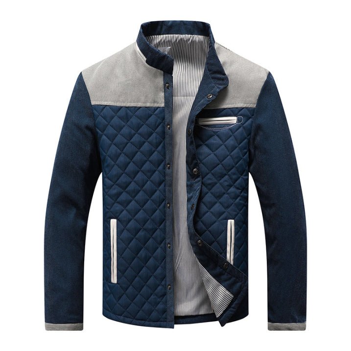 Milo Men's Jacket | Quilted Fabric, Two-Tone Design 1