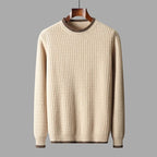 Miloa — Merino Wool Sweater with Accent Collar for Warmth (Cream S) - | Zavonix