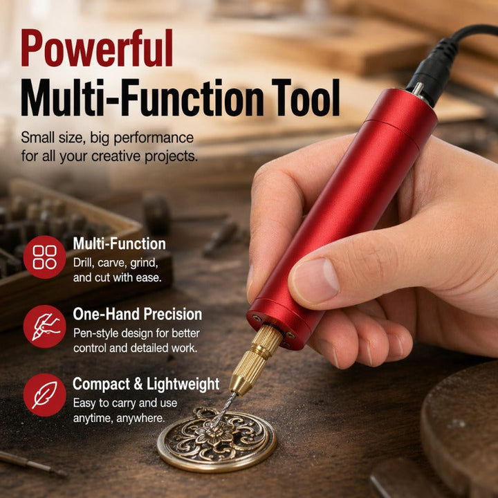 Mini Rotary Tool Pen Metal Body Product Image 01