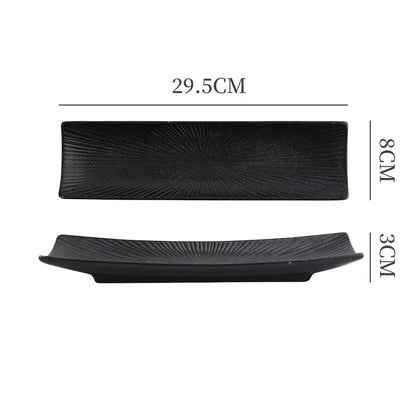 Minimalist Ceramic Sushi Plate – Elegant Design for Stylish Serving, 12 Long, Durable and Easy to Clean 12