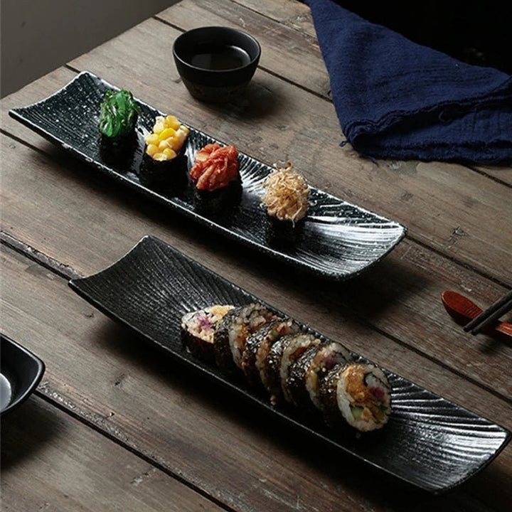 Minimalist Ceramic Sushi Plate – Elegant Design for Stylish Serving, 12 Long, Durable and Easy to Clean 4