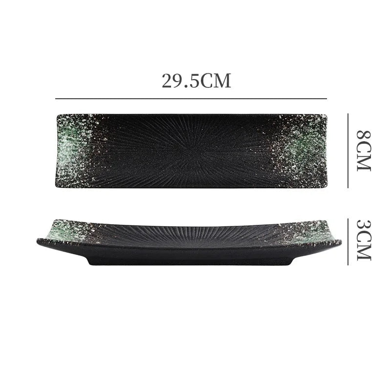 Minimalist Ceramic Sushi Plate – Elegant Design for Stylish Serving, 12 Long, Durable and Easy to Clean 11