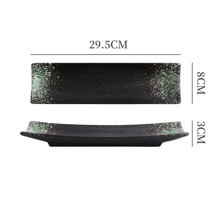 Minimalist Ceramic Sushi Plate – Elegant Design for Stylish Serving, 12 Long, Durable and Easy to Clean 11