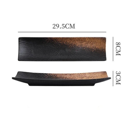 Minimalist Ceramic Sushi Plate – Elegant Design for Stylish Serving, 12 Long, Durable and Easy to Clean 9