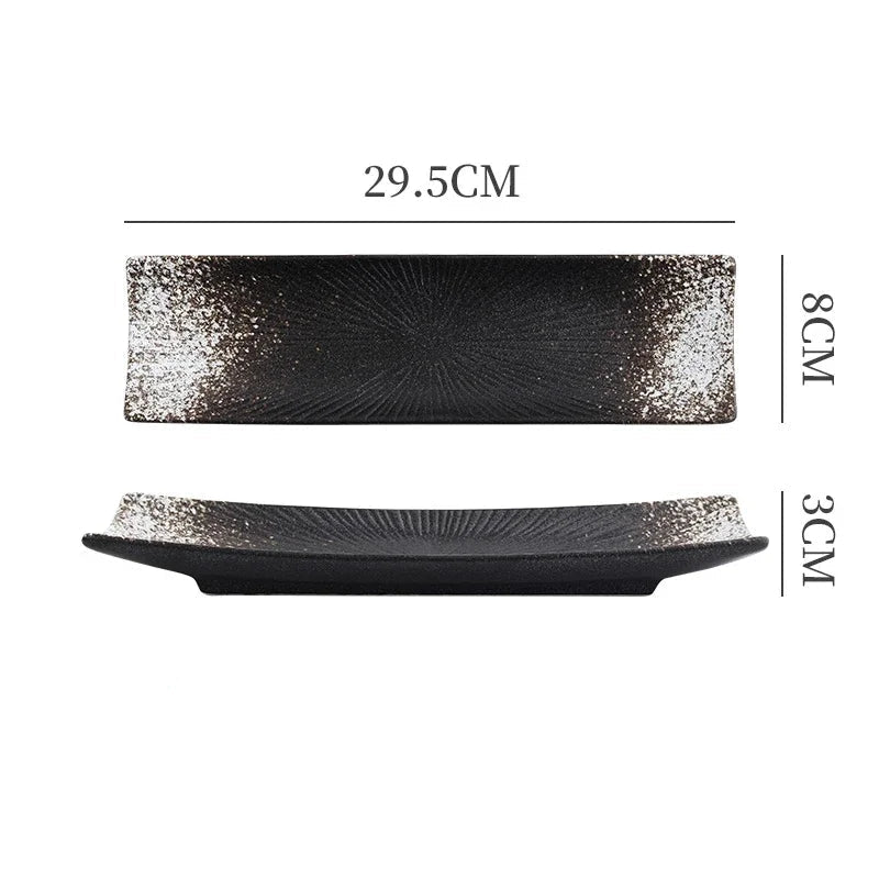 Minimalist Ceramic Sushi Plate – Elegant Design for Stylish Serving, 12 Long, Durable and Easy to Clean 10