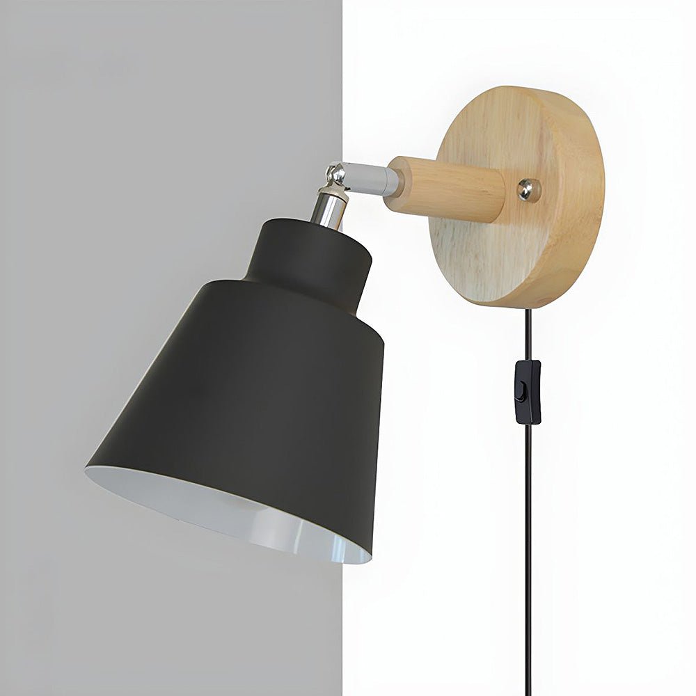 Minimalist Wooden Wall Light with Iron Accent for Modern Interiors 5