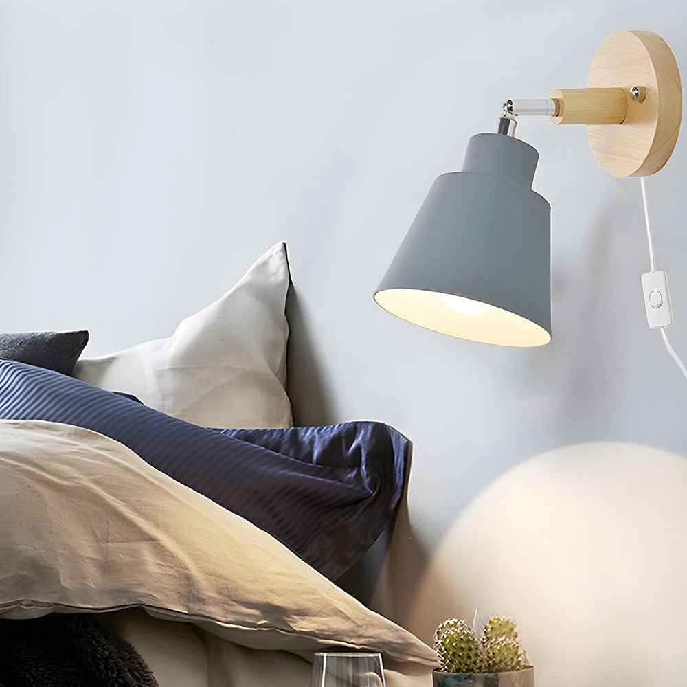 Minimalist Wooden Wall Light with Iron Accent for Modern Interiors 6