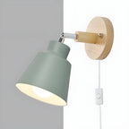 Minimalist Wooden Wall Light with Iron Accent for Modern Interiors 0