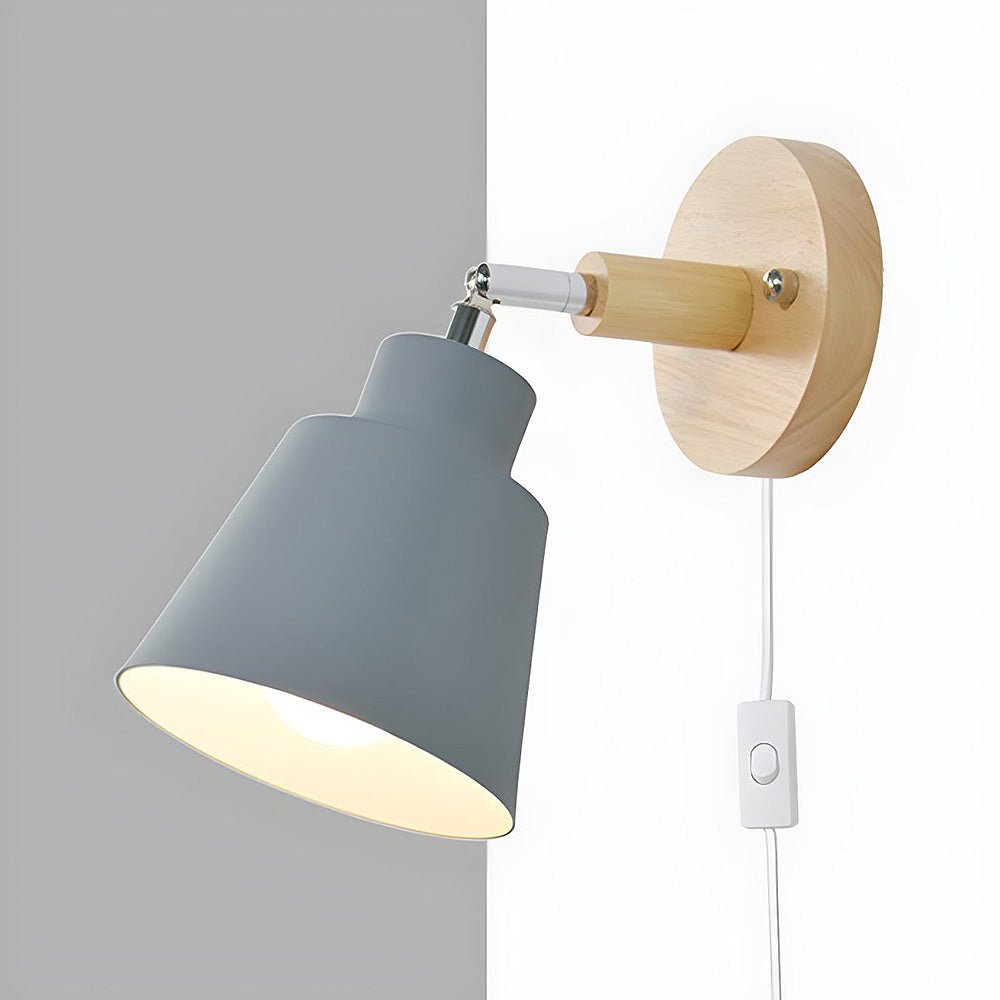 Minimalist Wooden Wall Light with Iron Accent for Modern Interiors 7