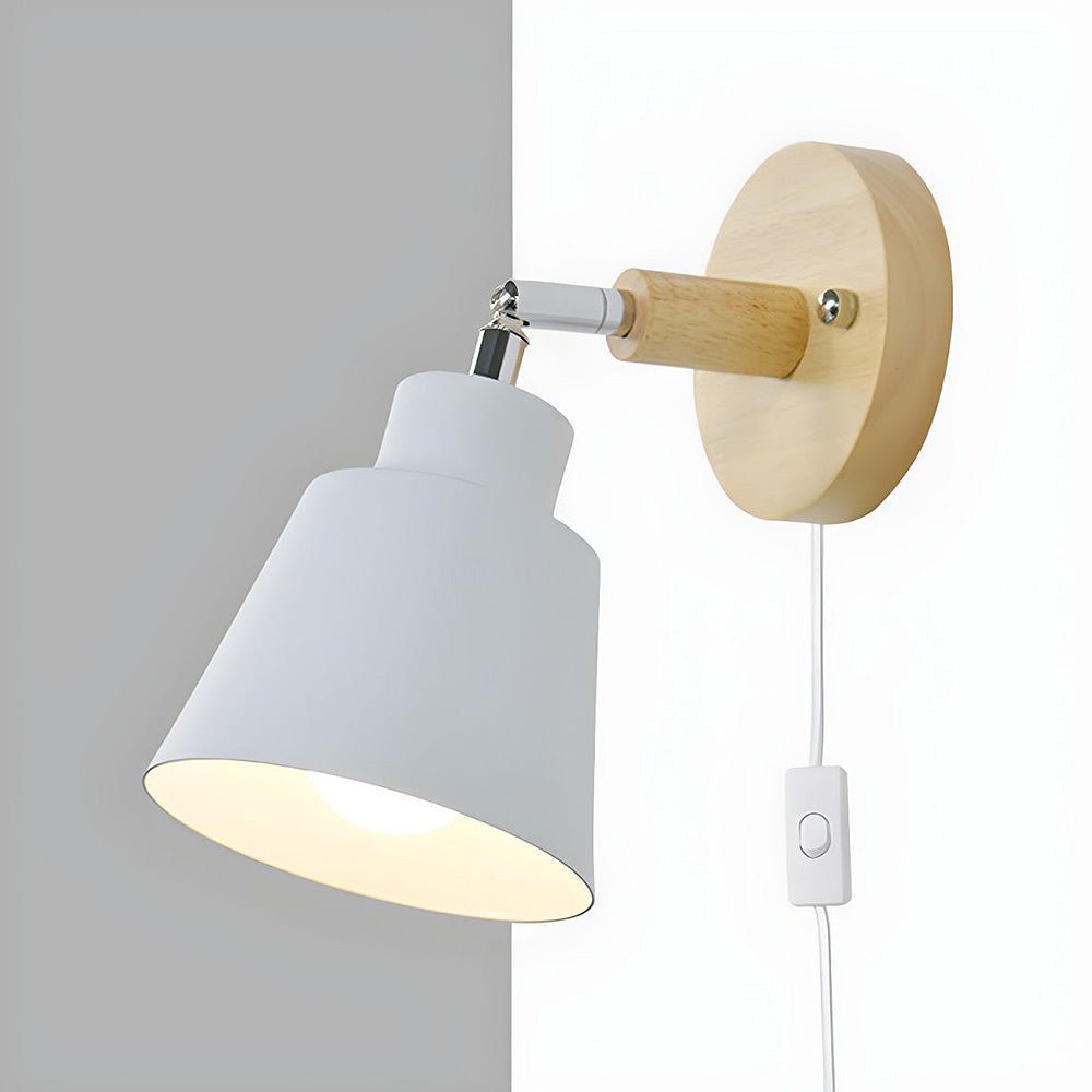 Minimalist Wooden Wall Light with Iron Accent for Modern Interiors 4