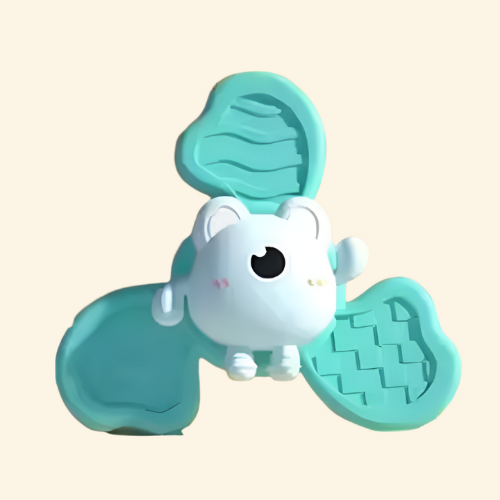 Mint three-arm spinner with an animal face and molded patterns