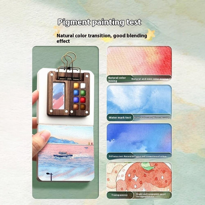 Mira Travel Watercolor Set | Portable Mini Color Box with 12 Vibrant Paints 2