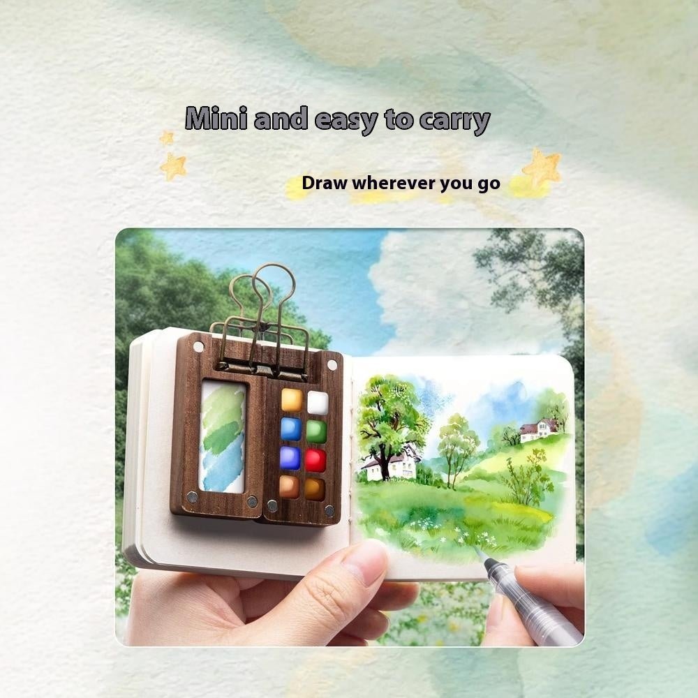 Mira Travel Watercolor Set | Portable Mini Color Box with 12 Vibrant Paints 4