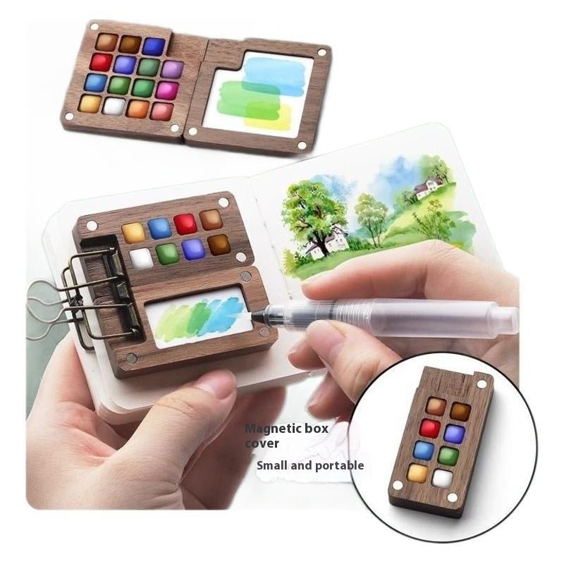 Mira Travel Watercolor Set | Portable Mini Color Box with 12 Vibrant Paints 5