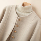 Cashmere Wool Coat™ — Wrap Yourself in Effortless Warmth and Timeless Elegance (Cream XS) - | Zavonix
