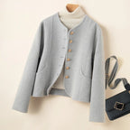 Cashmere Wool Coat™ — Wrap Yourself in Effortless Warmth and Timeless Elegance (Light Gray XS) - | Zavonix