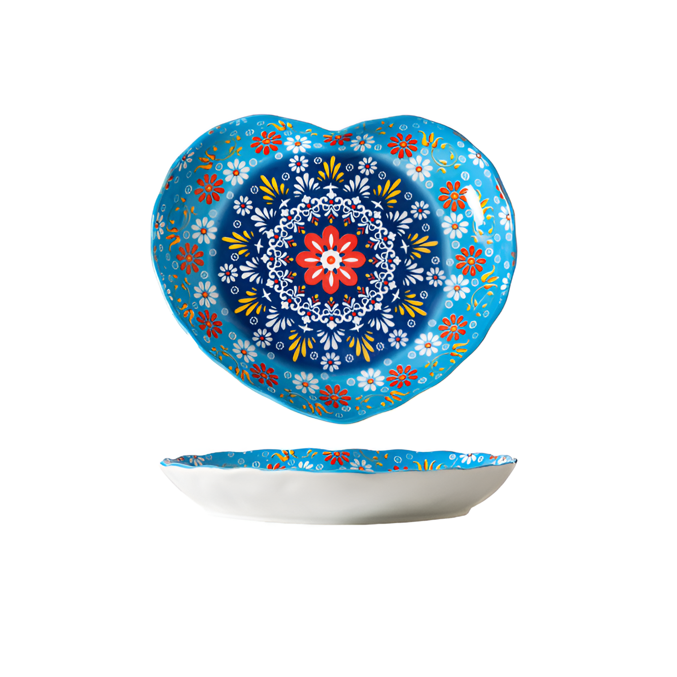 Mirelle Deep Plates with Floral Design – 9.1 Ceramic Plates for Stylish Dining 5