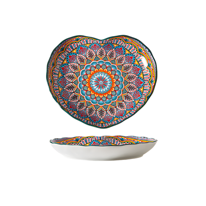 Mirelle Deep Plates with Floral Design – 9.1 Ceramic Plates for Stylish Dining 7