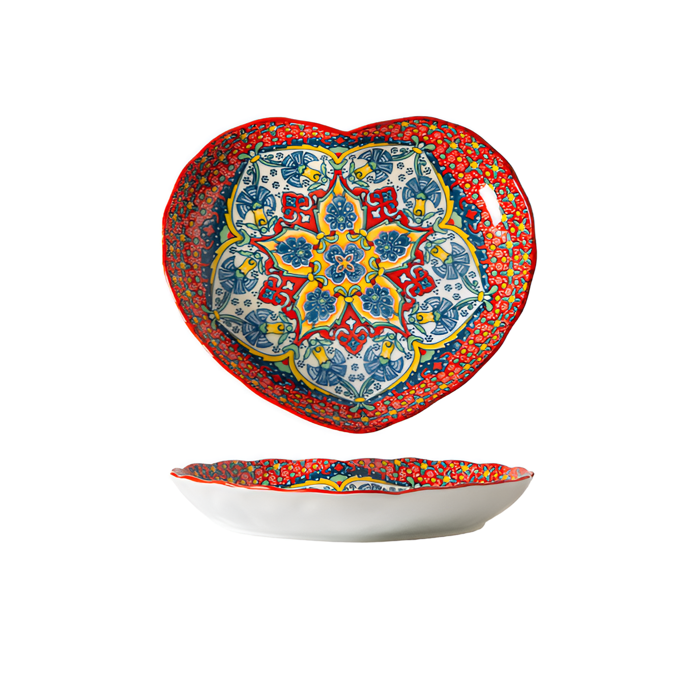 Mirelle Deep Plates with Floral Design – 9.1 Ceramic Plates for Stylish Dining 9