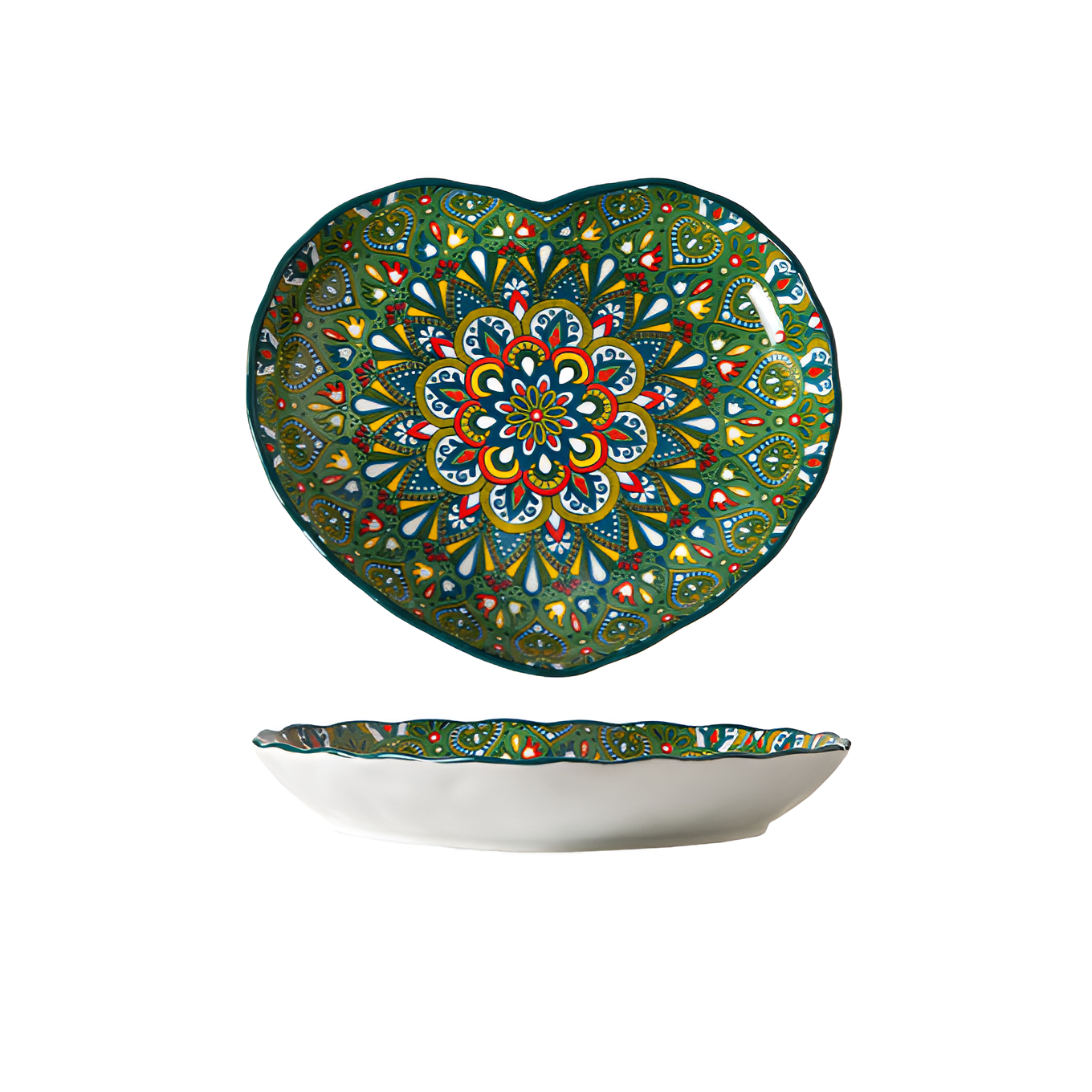 Mirelle Deep Plates with Floral Design – 9.1 Ceramic Plates for Stylish Dining 8