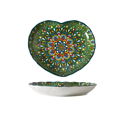 Mirelle Deep Plates with Floral Design – 9.1 Ceramic Plates for Stylish Dining 8