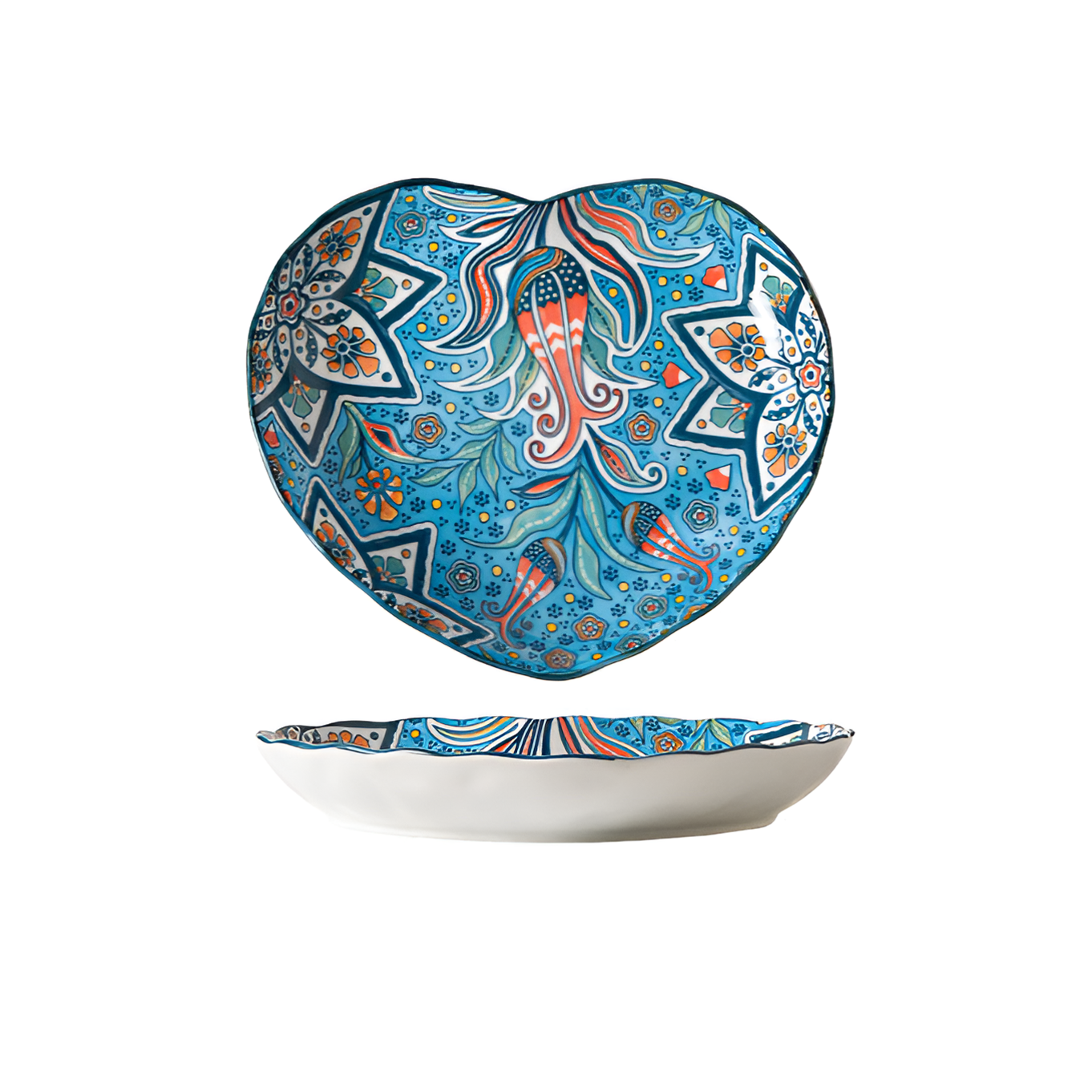 Mirelle Deep Plates with Floral Design – 9.1 Ceramic Plates for Stylish Dining 10