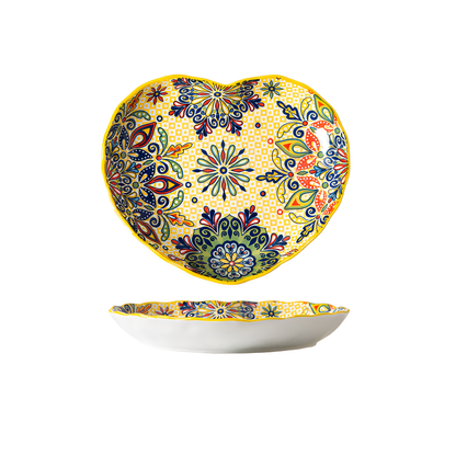 Mirelle Deep Plates with Floral Design – 9.1 Ceramic Plates for Stylish Dining 4
