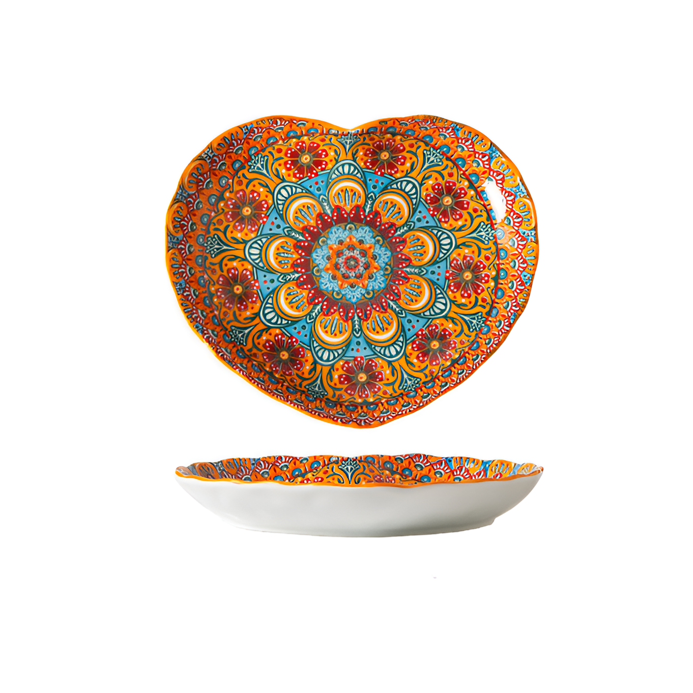 Mirelle Deep Plates with Floral Design – 9.1 Ceramic Plates for Stylish Dining 11
