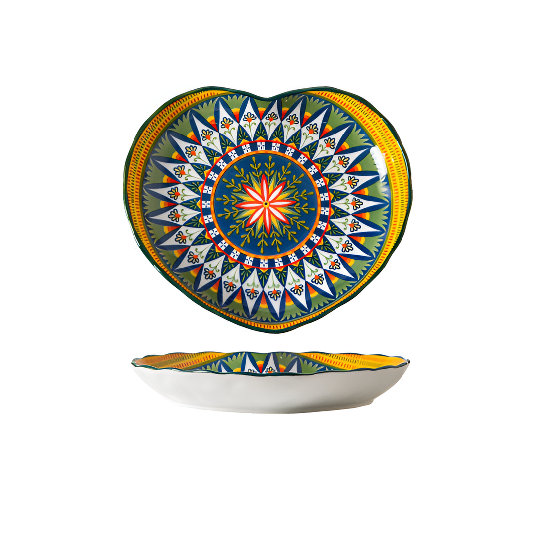 Mirelle Deep Plates with Floral Design – 9.1 Ceramic Plates for Stylish Dining 6