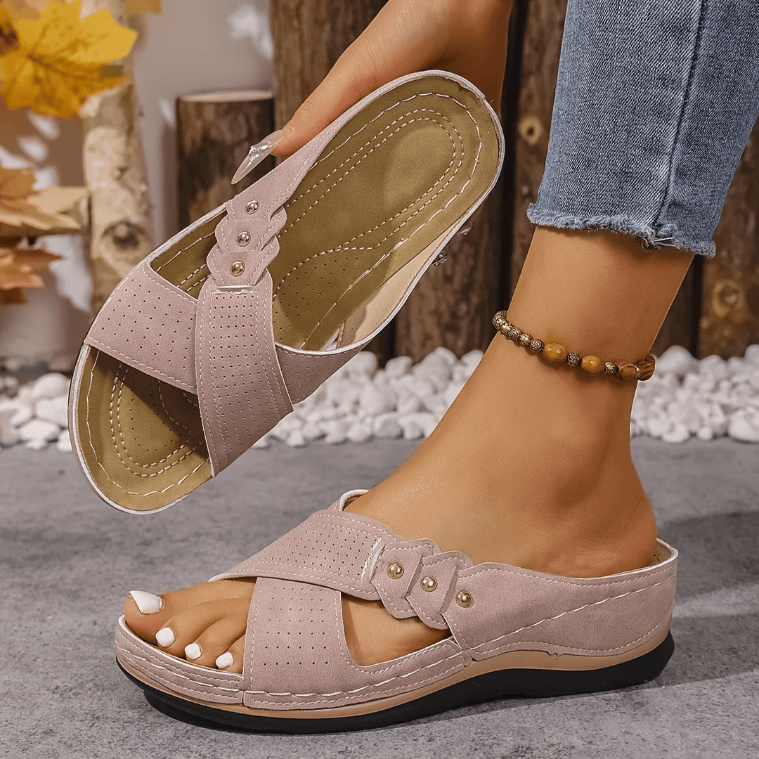 Mireva Cross-Strap Slide Sandals product image 5