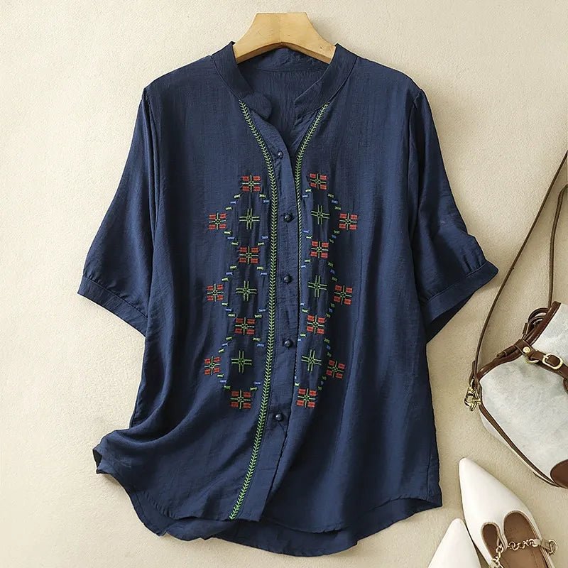 MIRI LINEN SHIRT (Khaki XS) - | Zavonix
