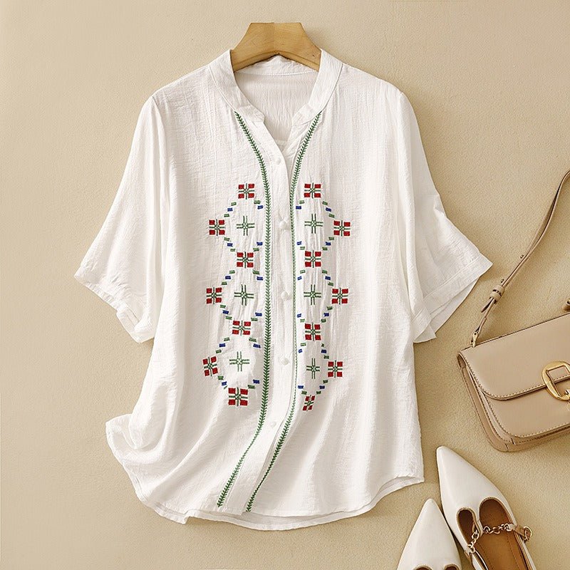 MIRI LINEN SHIRT (White XS) - | Zavonix