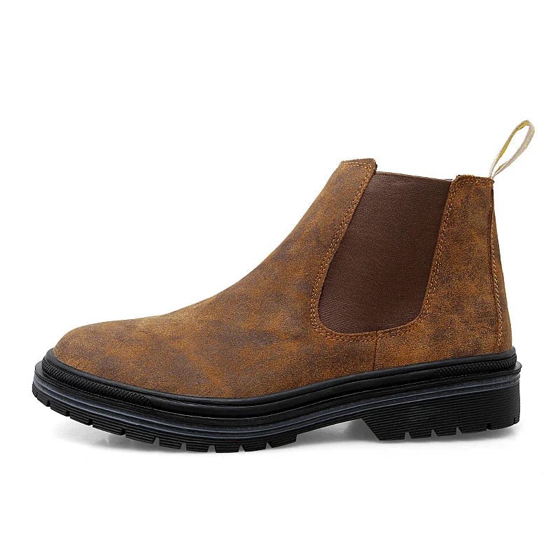 "Mirko" Genuine Leather Chelsea Boots (Beige 6) - | Zavonix