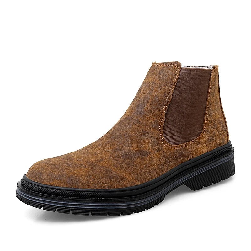 "Mirko" Genuine Leather Chelsea Boots (Beige 6) - | Zavonix