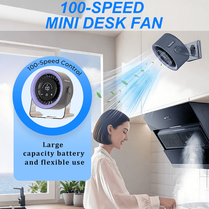 Modeflow Mini Desk Fan Digital Display Product Image 02