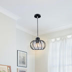 Modern Black Glass Globe Pendant Light Fixture for Elegant Interiors 6