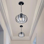 Modern Black Glass Globe Pendant Light Fixture for Elegant Interiors 0