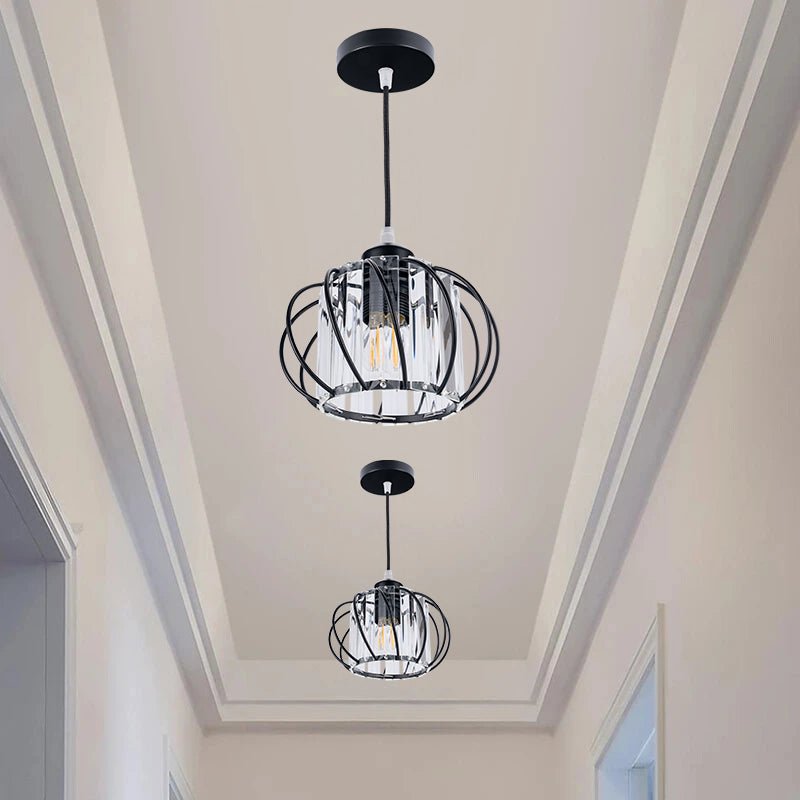 Modern Black Glass Globe Pendant Light Fixture for Elegant Interiors 0