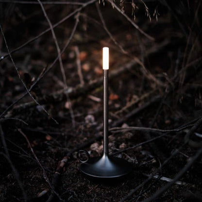 Modern Cordless Lamp with Touch Dimming – Rechargeable Battery Operated Candlestick Light in Brushed Aluminum Design 7